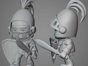 Little Warrior Niko 3D Model