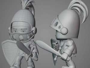 Little Warrior Niko 3D Model