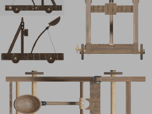medieval catapult Model 3D