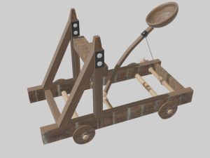 medieval catapult Model 3D