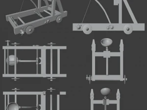 medieval catapult 3D Model