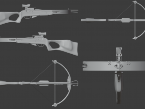 ballesta militar military crossbow Model 3D