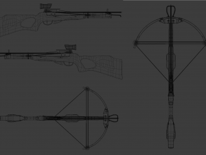 ballesta militar military crossbow Model 3D