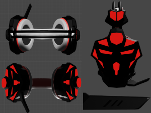 gamer headset audfonos gamer Modèle 3D