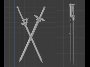 sao swords- espadas sao Modelo 3D