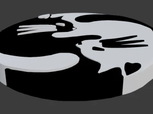 ying yang cat 3D Model