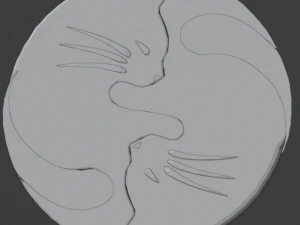 ying yang cat 3D Model