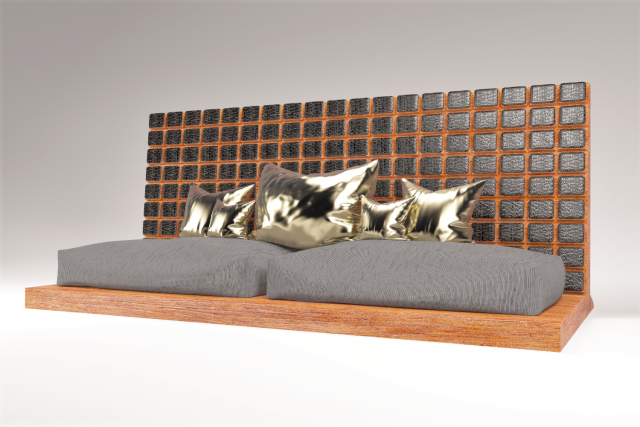 chocolate sofa Model 3D .c4d .max .obj .3ds .fbx .stl .blend 