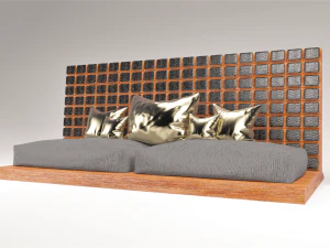 czekoladowa kanapa Model 3D