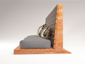 chocolate sofa Model 3D