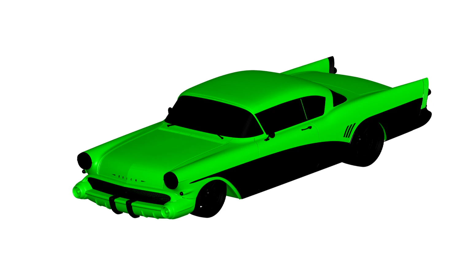 buick roadmaster 1957 3D Model .c4d .max .obj .3ds .fbx .stl .blend