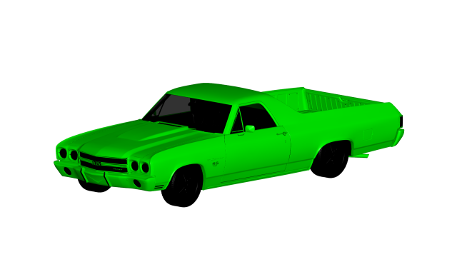 chevrolet el camino ss 1970 3Dモデル .c4d .max .obj .3ds .fbx .stl .blend 