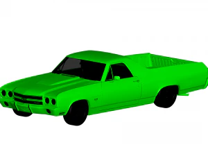 chevrolet el camino ss 1970 Modello 3D