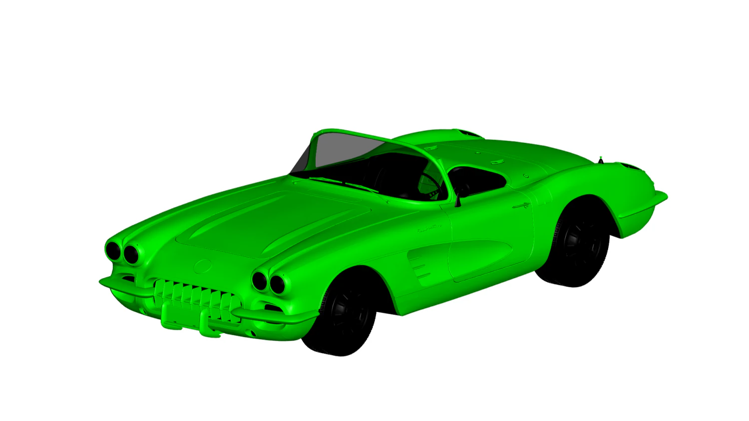 chevrolet 1960 corvette 3D Model .c4d .max .obj .3ds .fbx .stl .blend 