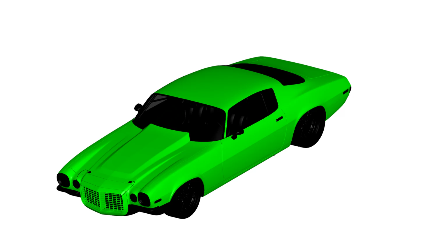 chevrolet camaro 1969 3D Model .c4d .max .obj .3ds .fbx .stl .blend