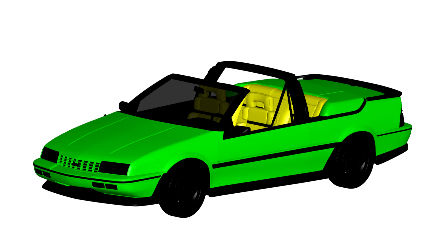 chevrolet beretta 1990 3D Model .c4d .max .obj .3ds .fbx .stl .blend 