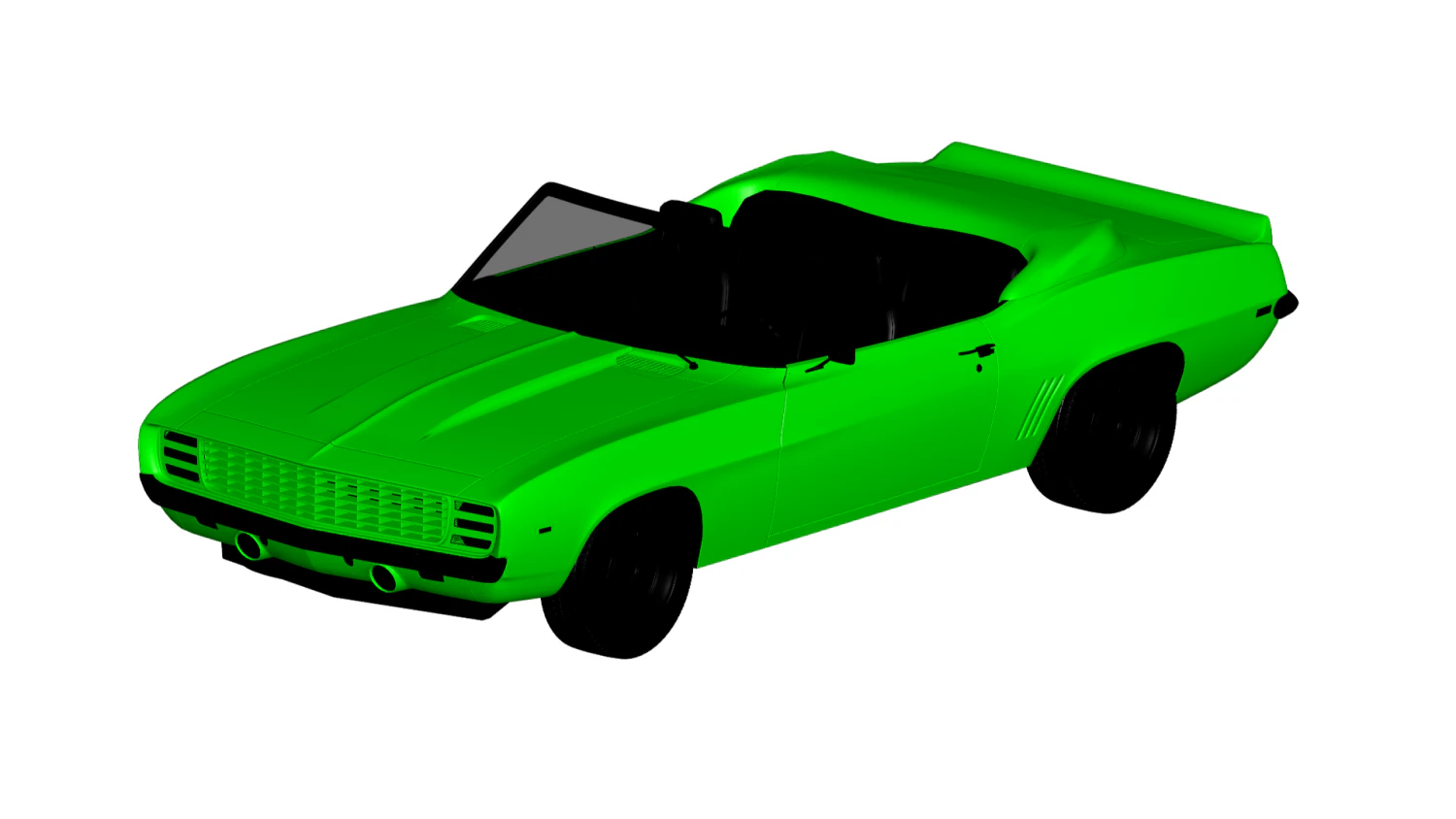 chevrolet camaro 69 3D Model .c4d .max .obj .3ds .fbx .stl .blend 