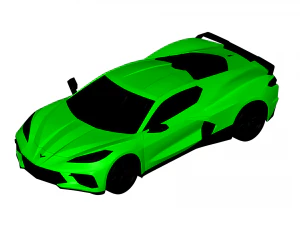 chevrolet corvette płaszczka 2020 Model 3D