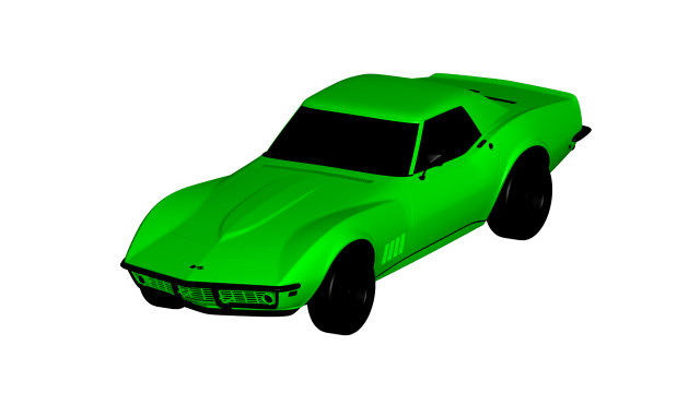 chevrolet corvette 1968 3D Model .c4d .max .obj .3ds .fbx .stl .blend 