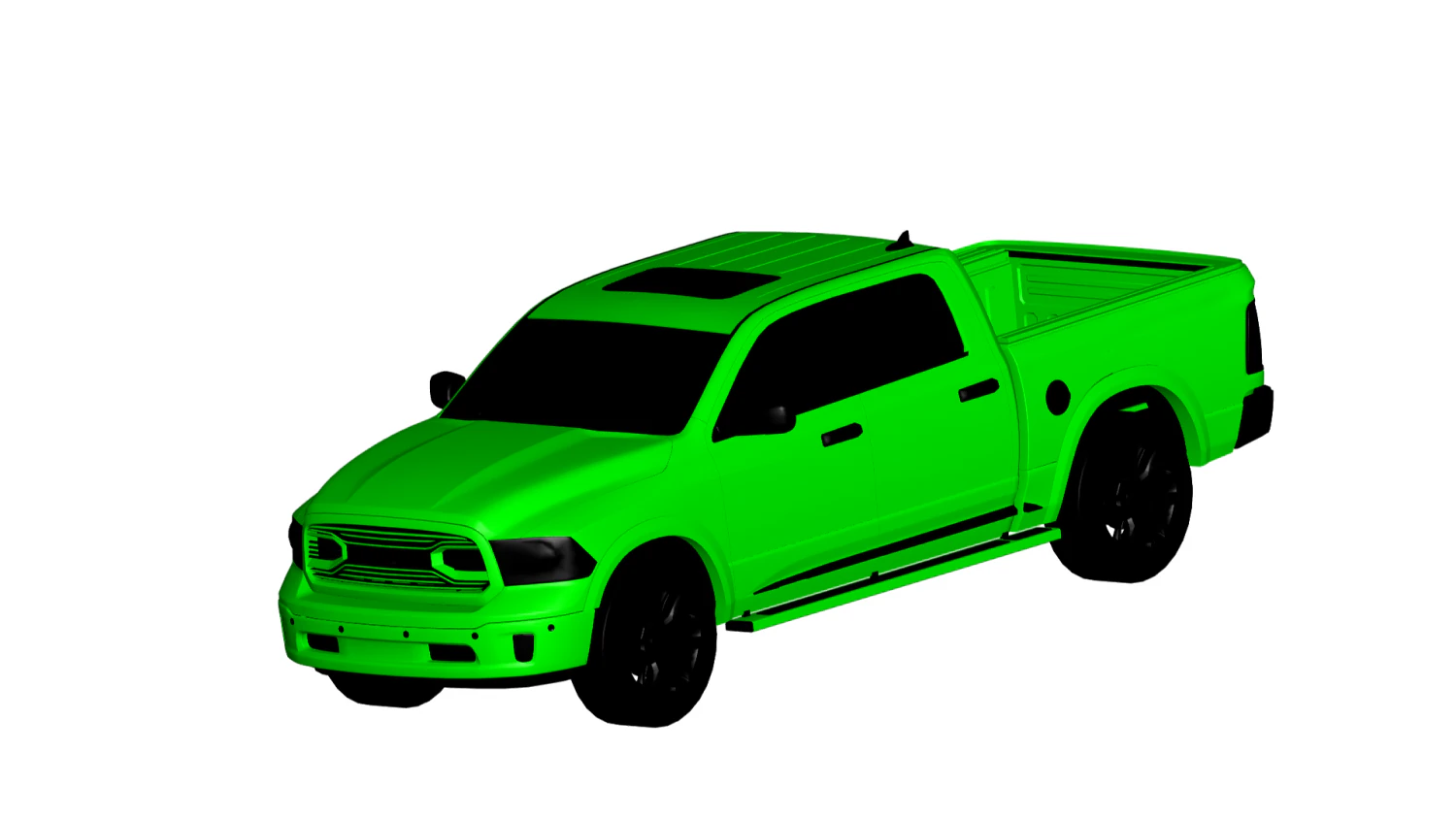 dodge ram 2015 3D Model .c4d .max .obj .3ds .fbx .stl .blend 