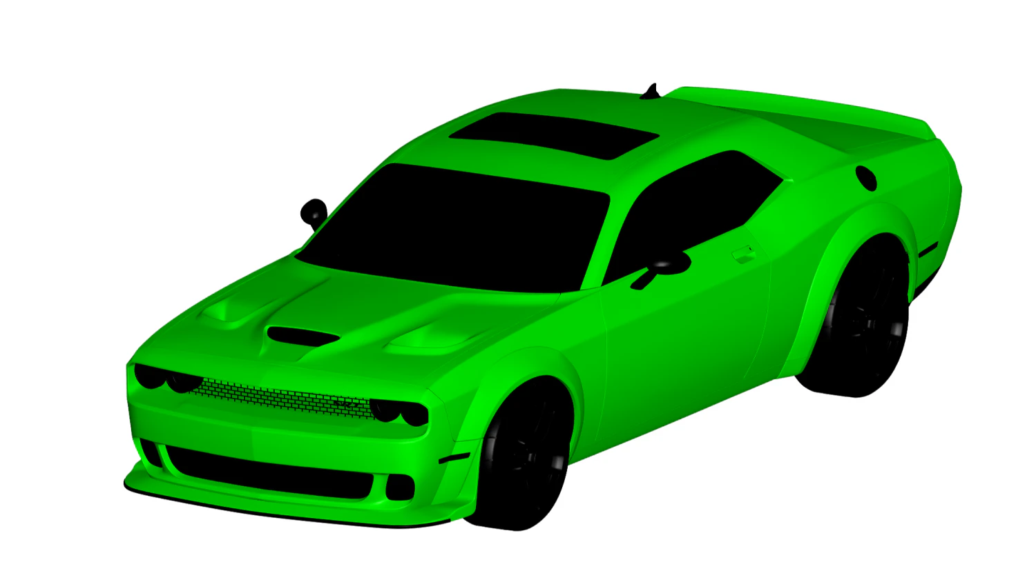 dodgechallenger srt 2018 3D Model .c4d .max .obj .3ds .fbx .stl .blend 