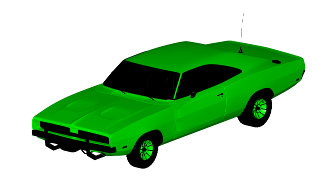 dodge charger 1969 3D Model .c4d .max .obj .3ds .fbx .stl .blend 