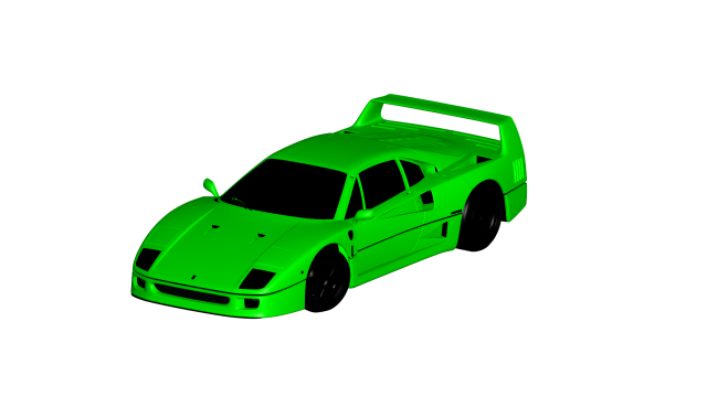 ferrari f40 3Dモデル .c4d .max .obj .3ds .fbx .stl .blend 
