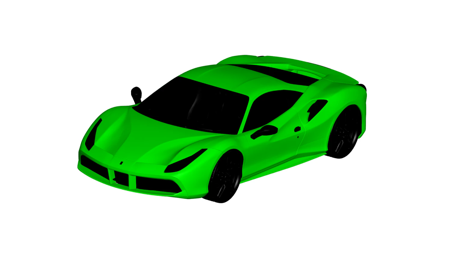 ferrari 488 gtb 2016 3D Model .c4d .max .obj .3ds .fbx .stl .blend