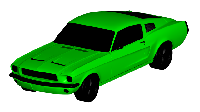 mustang 1967 3D Model .c4d .max .obj .3ds .fbx .stl .blend 