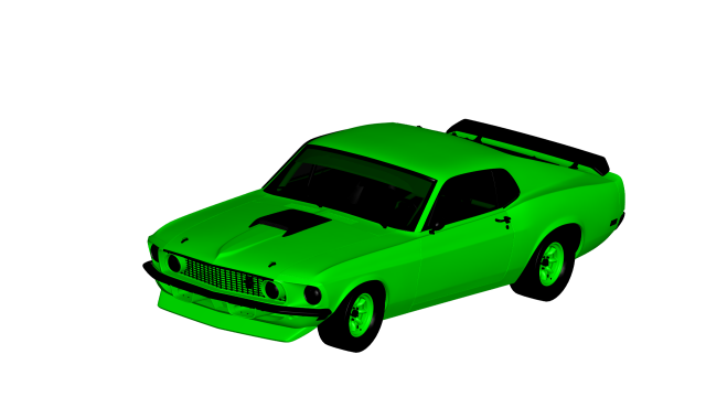 mustang 1969 3D Model .c4d .max .obj .3ds .fbx .stl .blend 
