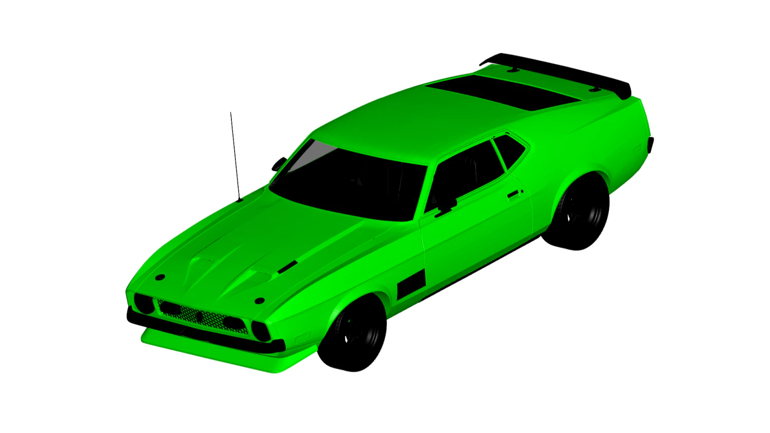 mustang 1971 3D Model .c4d .max .obj .3ds .fbx .stl .blend 