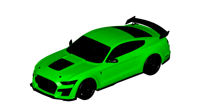 mustang shelby gt500 2020 3D Model .c4d .max .obj .3ds .fbx .stl .blend 