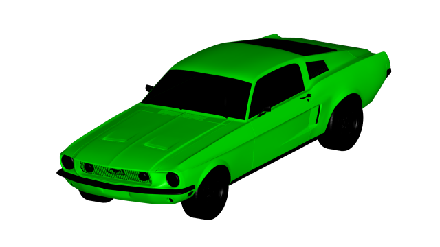 mustang gt 1967 Model 3D .c4d .max .obj .3ds .fbx .stl .blend 