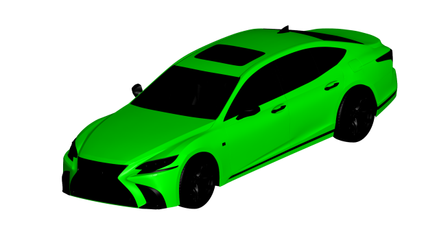 lexus ls 2018 3D 模型 .c4d .max .obj .3ds .fbx .stl .blend 