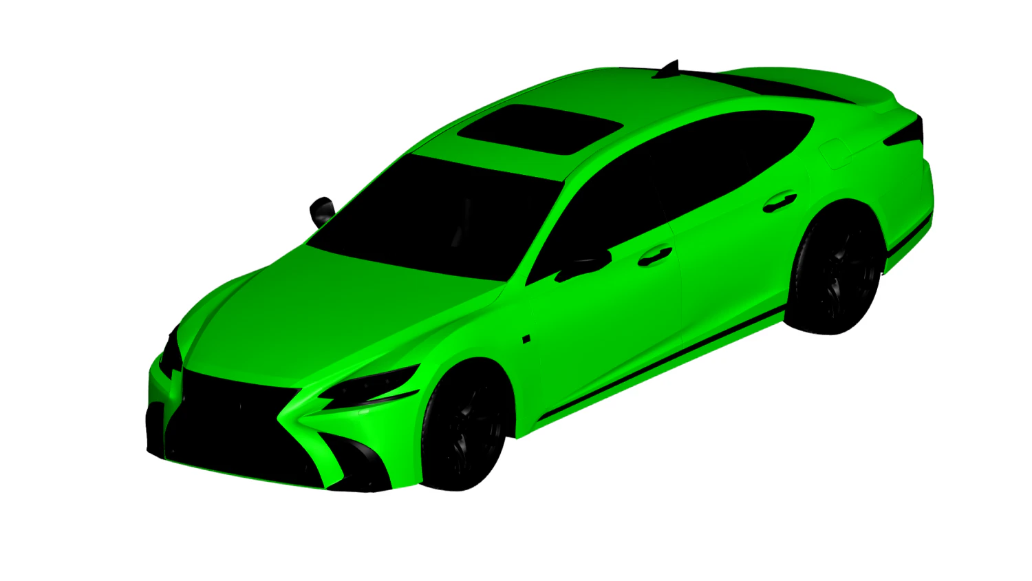 lexus ls 2018 3D Model .c4d .max .obj .3ds .fbx .stl .blend 