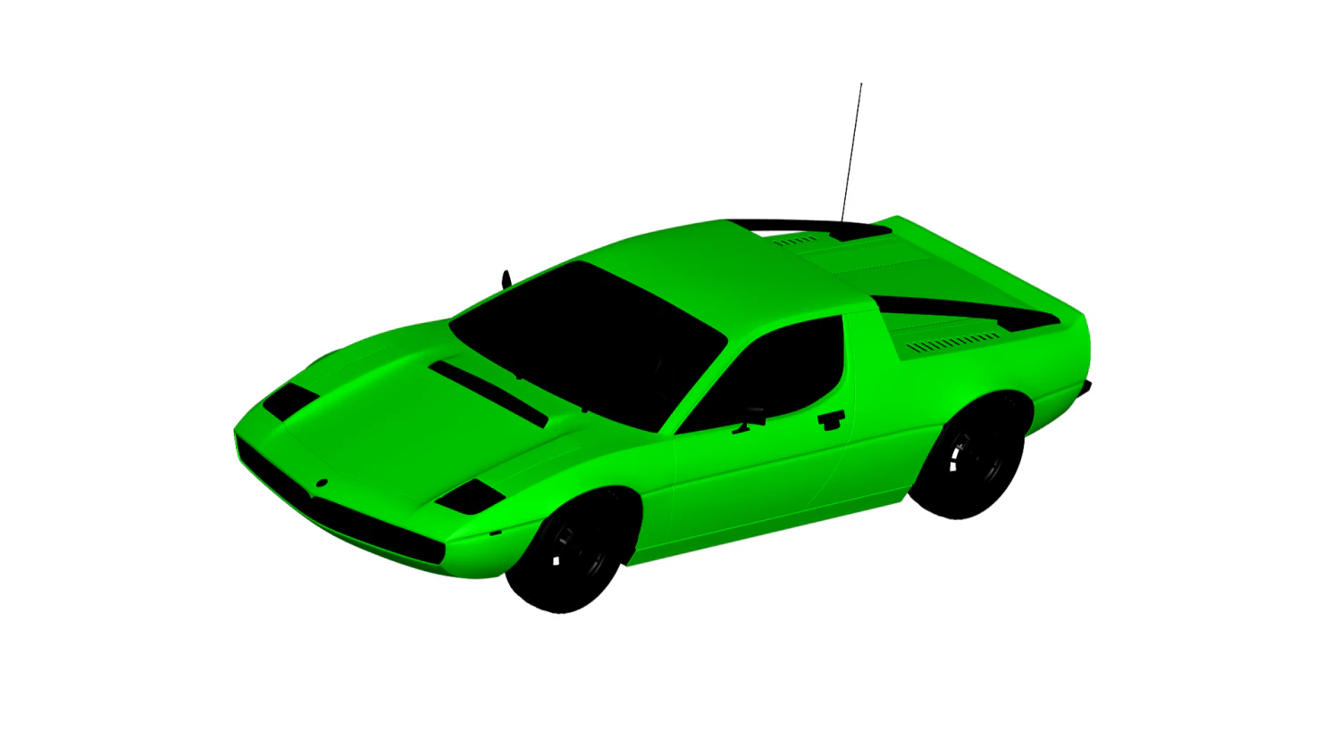 maserati merak 1972 3D Model .c4d .max .obj .3ds .fbx .stl .blend 