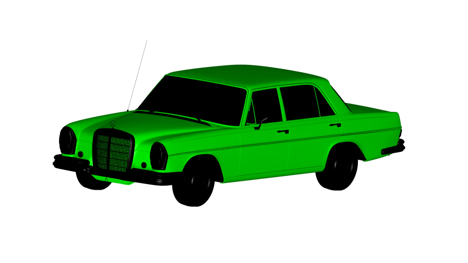 mercedes benz 1972 3D Model .c4d .max .obj .3ds .fbx .stl .blend 