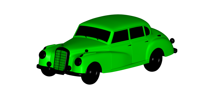 mercedes benz 1951 3D Model .c4d .max .obj .3ds .fbx .stl .blend