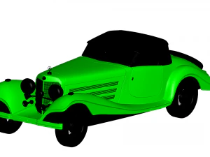 mercedes benz 500k roadster 1936 3D Model
