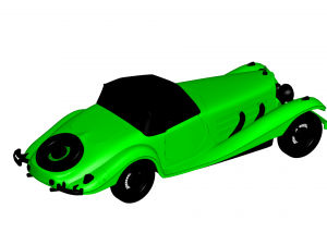 mercedes benz 500k roadster 1936 3D Model
