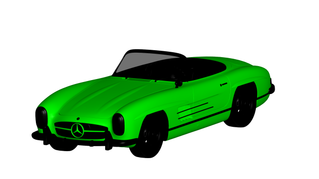 mercedes benz 300sl 1957 3D Модель .c4d .max .obj .3ds .fbx .stl .blend 