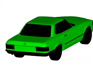mercedes benz sl coupe 1972 3D Model