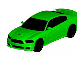Dodge Charger SRT8 2012 Modello 3D