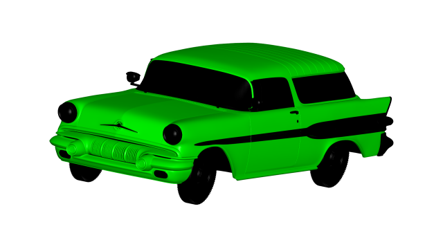 pontiac safari 1957 3Dモデル .c4d .max .obj .3ds .fbx .stl .blend 