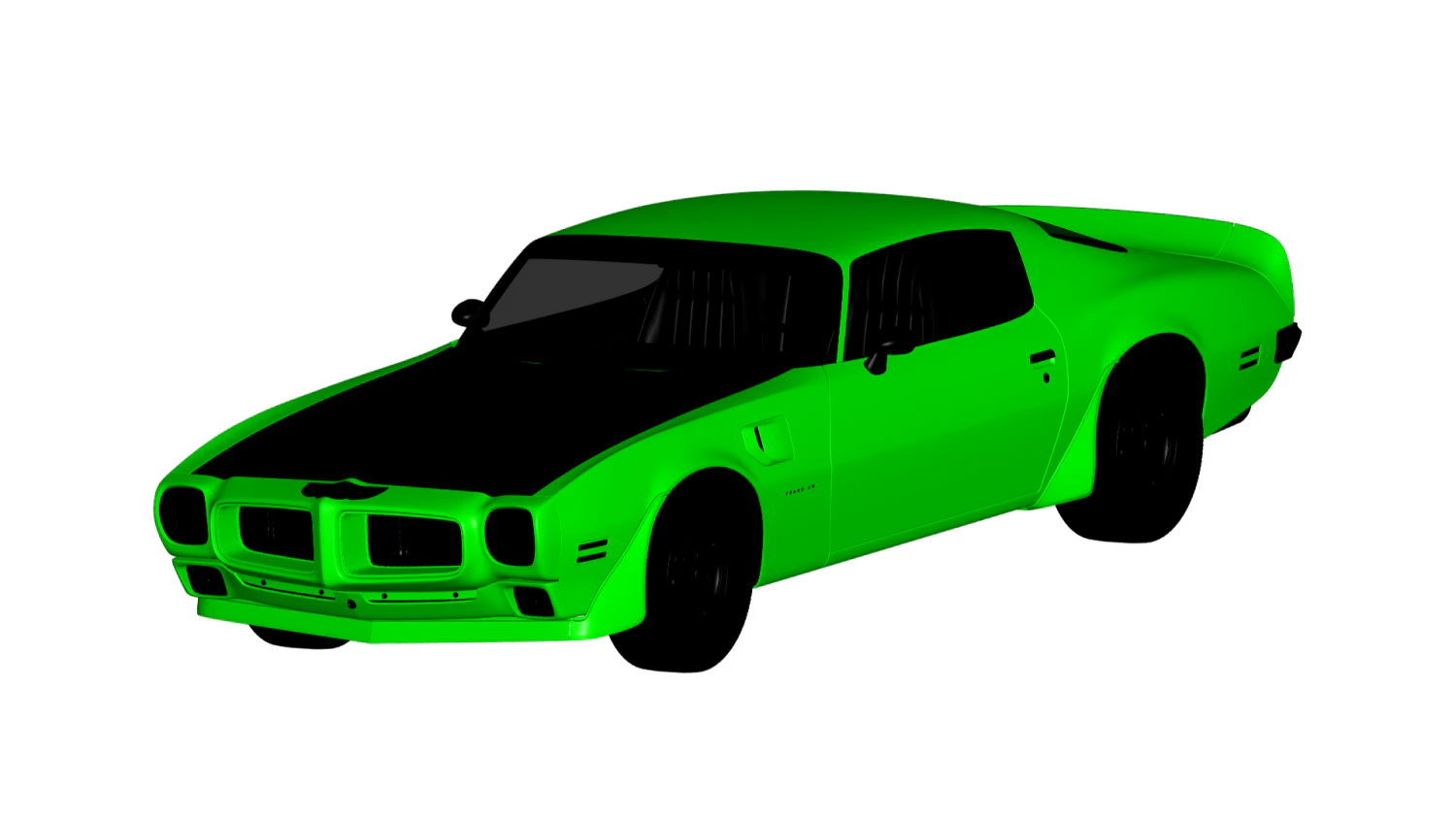 pontiac firebird 1970 3D Model .c4d .max .obj .3ds .fbx .stl .blend 