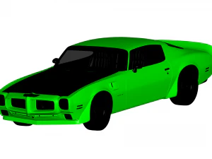 burung api pontiac tahun 1970 Model 3D