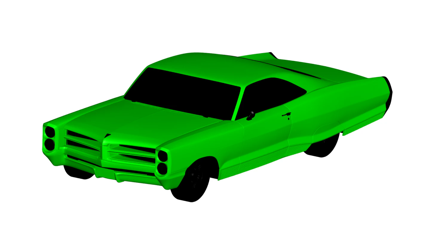 pontiac hardtop 1966 3D Model .c4d .max .obj .3ds .fbx .stl .blend 