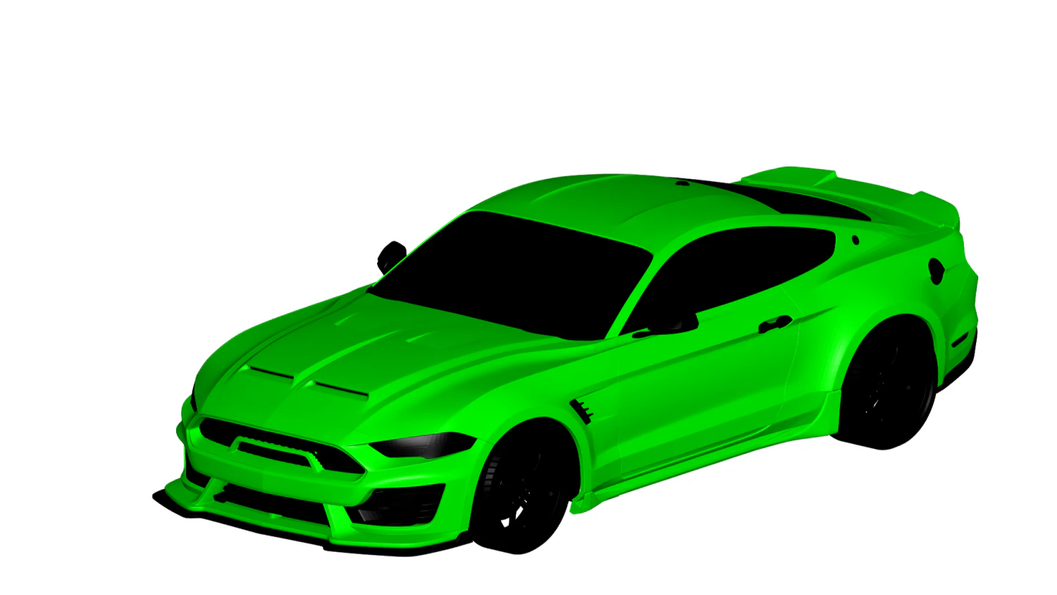 mustang shelby 2018 3D Model .c4d .max .obj .3ds .fbx .stl .blend