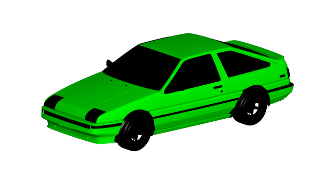 toyota levin 1983 3D Model .c4d .max .obj .3ds .fbx .stl .blend 