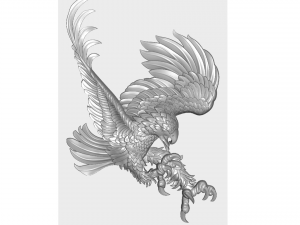 eagle relief Modello 3D